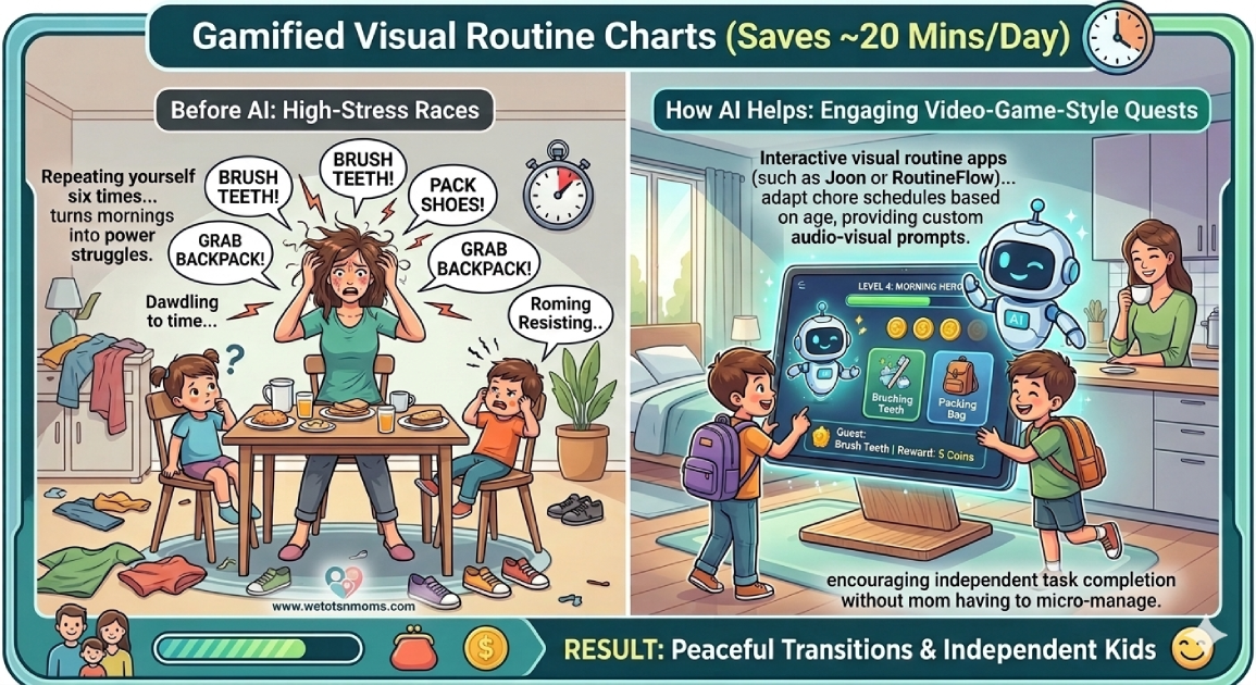 Gamified Visual Routine Charts for Kids on Tablet